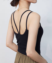 カップ付きクロスキャミソールsdpal7965 ブラック