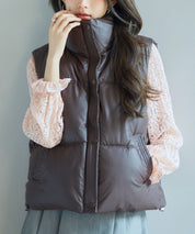 ドローストリング裾中綿ダウンベストsdpal9872-103-10