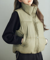 ドローストリング裾中綿ダウンベストsdpal9872-103-35
