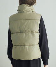 ドローストリング裾中綿ダウンベストsdpal9872 グリーン