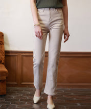 ハイウエストストレートデニムパンツsdpald11 ベージュ