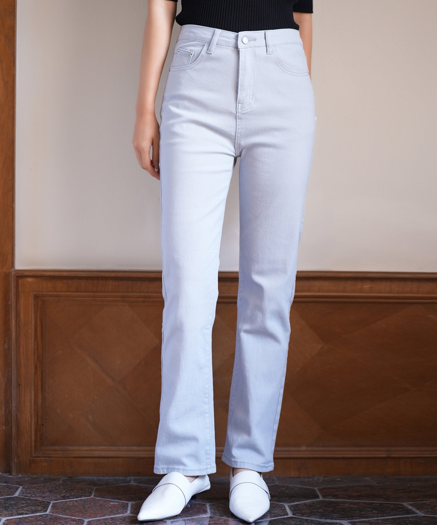 ハイウエストストレートデニムパンツsdpald11-102-5