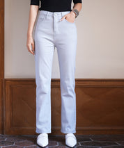 ハイウエストストレートデニムパンツsdpald11 ライトブルー