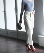 着回し抜群ハイライズデニムパンツsdpald18 アイボリー