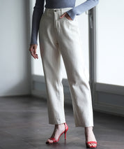 着回し抜群ハイライズデニムパンツsdpald18 アイボリー