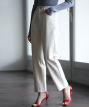 着回し抜群ハイライズデニムパンツsdpald18 アイボリー