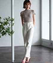 着回し抜群ハイライズデニムパンツsdpald18 アイボリー