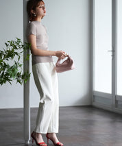 着回し抜群ハイライズデニムパンツsdpald18 アイボリー