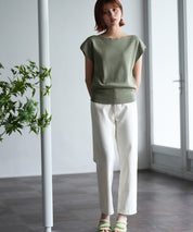 着回し抜群ハイライズデニムパンツsdpald18 アイボリー