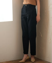 着回し抜群ハイライズデニムパンツsdpald18 ブラック