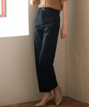 着回し抜群ハイライズデニムパンツsdpald18 ブラック