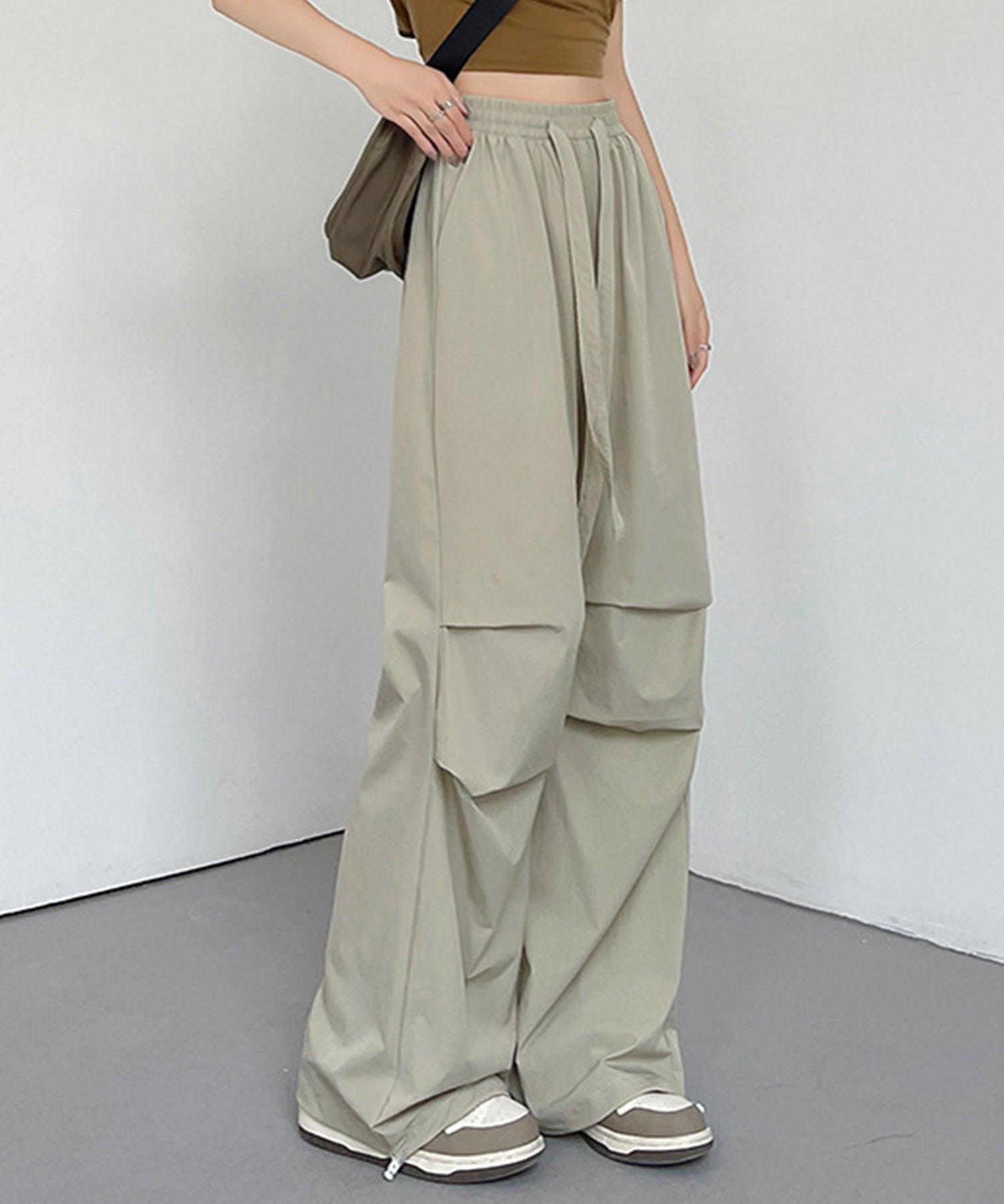 【楽しむ2way】ウエストゴムカーゴパンツsdpalf087 ベージュ