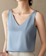 シルクタッチ光沢感ノースリーブトップスsdpalrd09-102-34