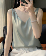 シルクタッチ光沢感ノースリーブトップスsdpalrd09-102-35