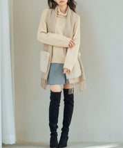 暖か2way大判ストールsdpalywm08 ベージュ