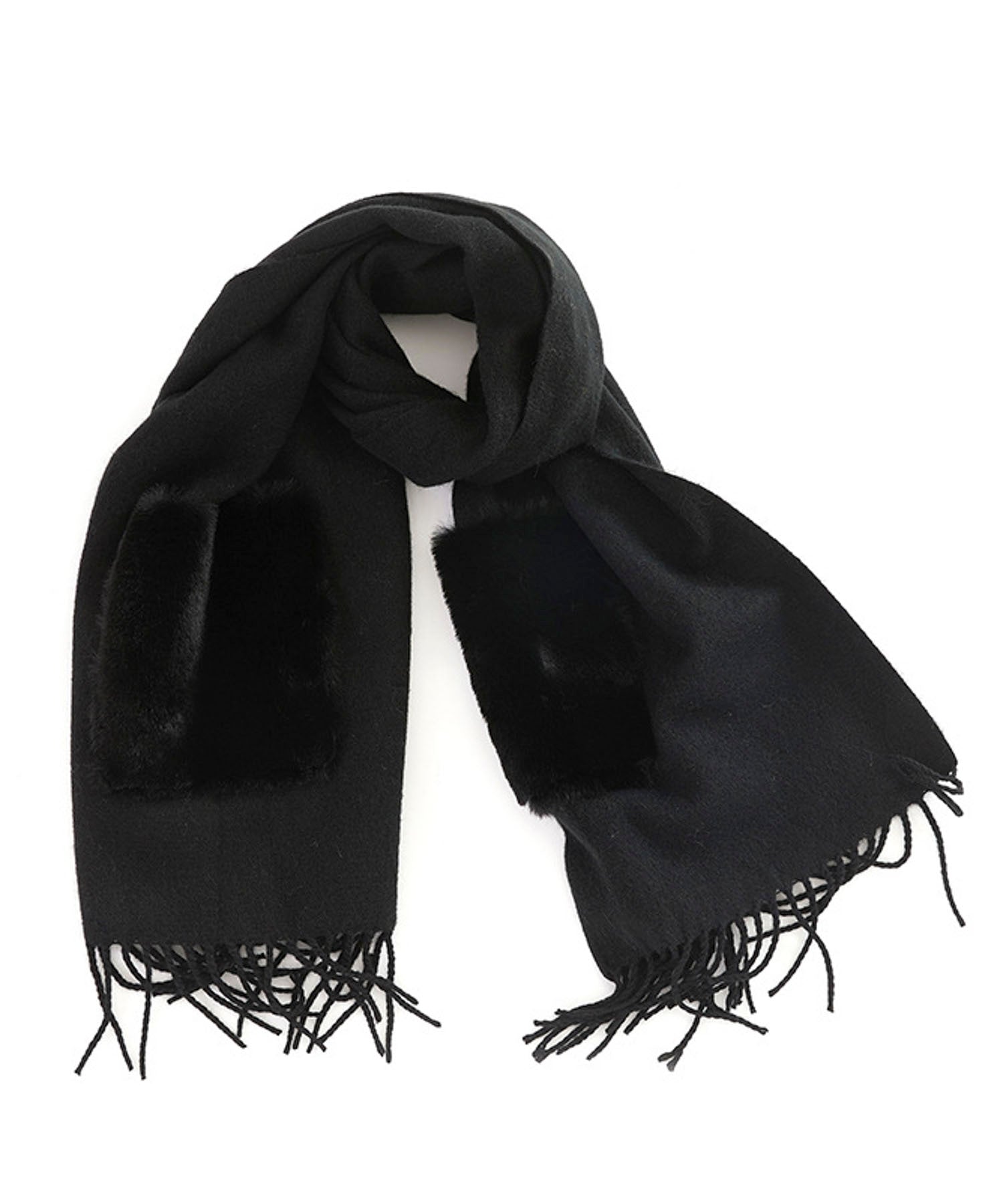 暖か2way大判ストールsdpalywm08 ブラック – [公式]SAISON DE PAPILLON