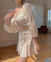 体型カバー3点セットセパレート水着sdpalyy008 アイボリー