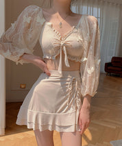 体型カバー3点セットセパレート水着sdpalyy008 アイボリー