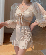 体型カバー3点セットセパレート水着sdpalyy008 アイボリー