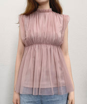 ふんわりノースリーブチュールブラウスsdpbl03-101-26