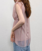 ふんわりノースリーブチュールブラウスsdpbl03 ピンク