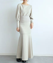 ウエストリブ切り替えマーメイドワンピースsdpdsn0038-101-14