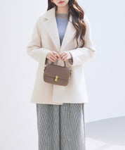 ダブルブレストテーラードウールライクジャケット/コートsdpdy5333 ベージュ