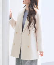 ダブルブレストテーラードウールライクジャケット/コートsdpdy5333 ベージュ