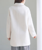 ダブルブレストテーラードウールライクジャケット/コートsdpdy5333 ベージュ