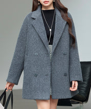 ダブルブレストテーラードウールライクジャケット/コートsdpdy5333-102-18