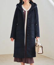 シャギーフード付きロングコートsdpdy5369-101-16