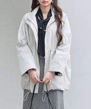 ワックスドオーバーブルゾンsdpdy82777 アイボリー