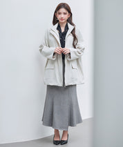 ワックスドオーバーブルゾンsdpdy82777 アイボリー