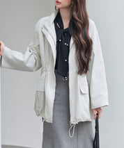 ワックスドオーバーブルゾンsdpdy82777 アイボリー