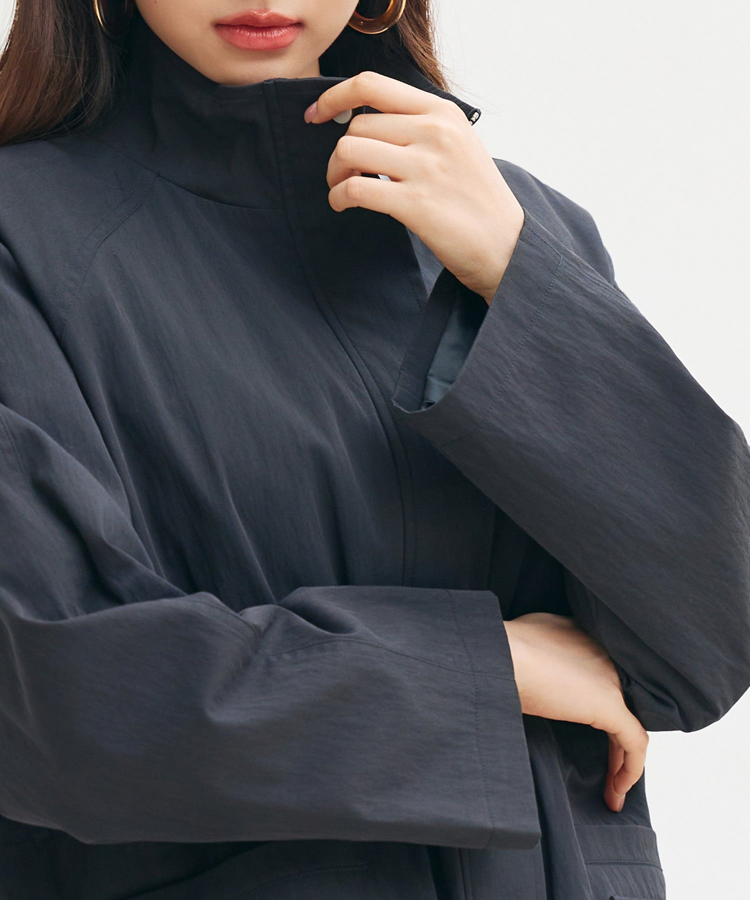 ワックスドオーバーブルゾンsdpdy82777 ブラック