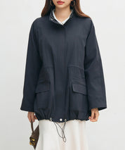 ワックスドオーバーブルゾンsdpdy82777 ブラック