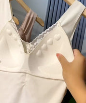 【接触冷感】Vネックシームレスキャミソールsdpgr716 アイボリー