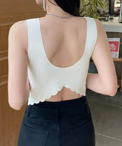 【接触冷感】Vネックシームレスキャミソールsdpgr716 アイボリー