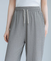 ウエストゴム体型カバーワイドパンツsdpot05 グレー