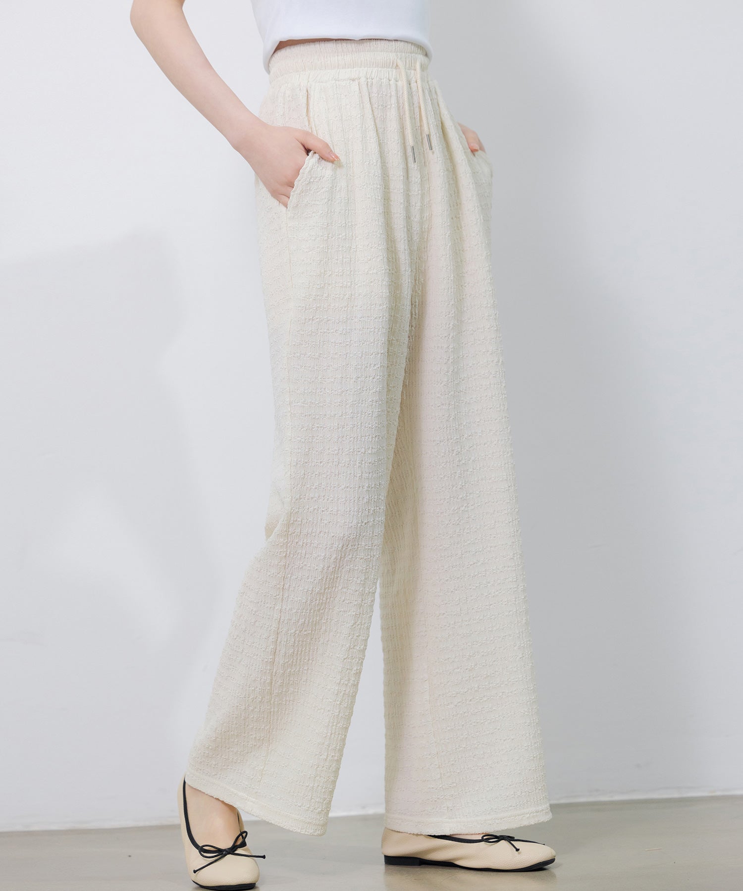 ウエストゴム体型カバーワイドパンツsdpot05-101-38