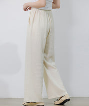 ウエストゴム体型カバーワイドパンツsdpot05 アイボリー