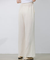 ウエストゴム体型カバーワイドパンツsdpot05 アイボリー