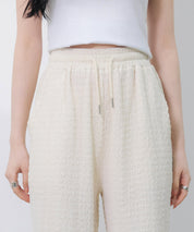 ウエストゴム体型カバーワイドパンツsdpot05 アイボリー