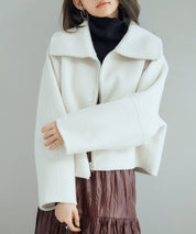 ダブルフェイスショート丈コートsdpps0512 ライトベージュ