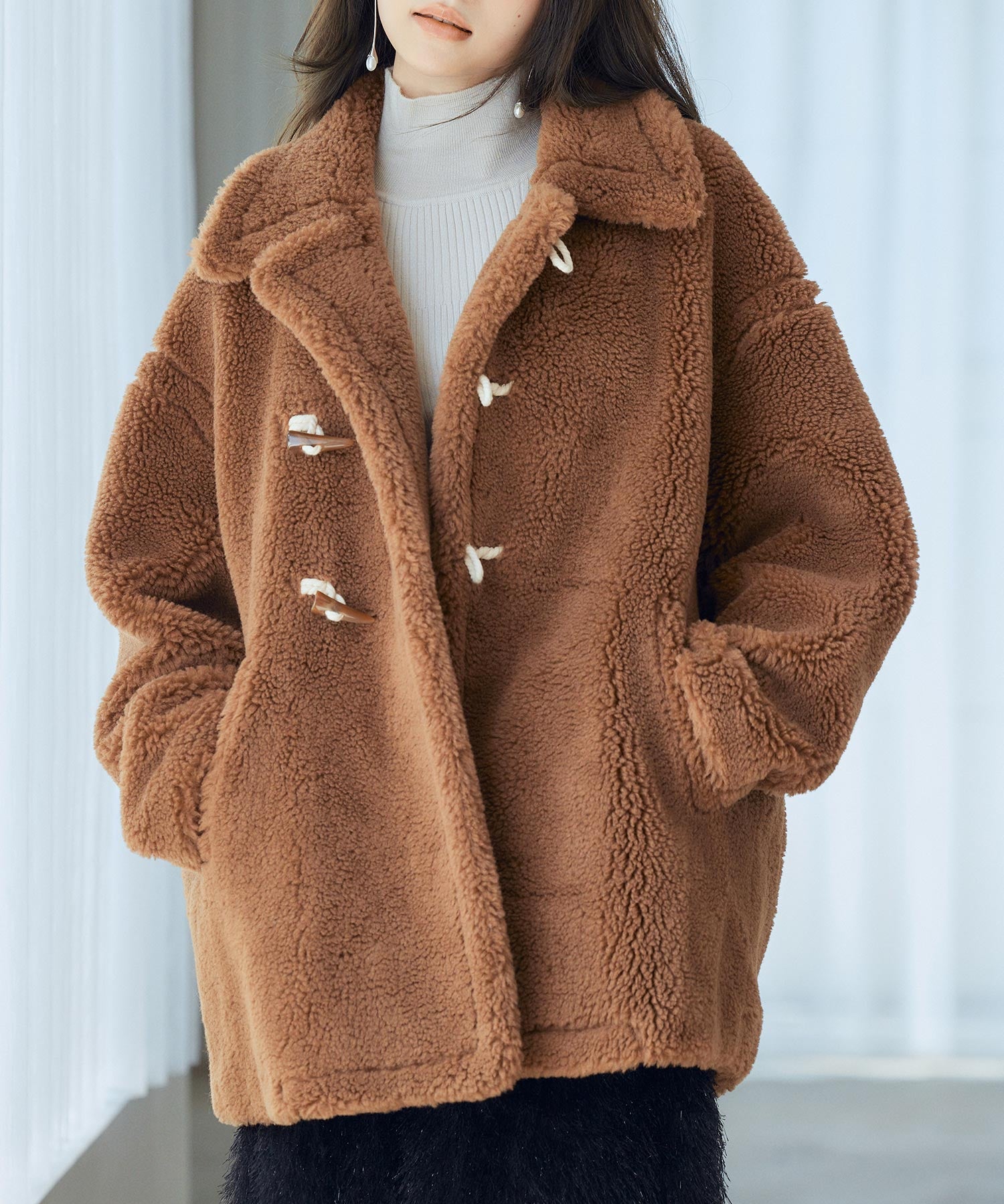 もこもこあったかボア生地コートsdpps0623-101-17