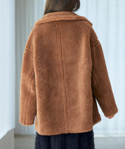 もこもこあったかボア生地コートsdpps0623 ブラウン