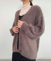 フワフワシャギーVネックニットカーディガン(4色展開)sdprb1056-103-17