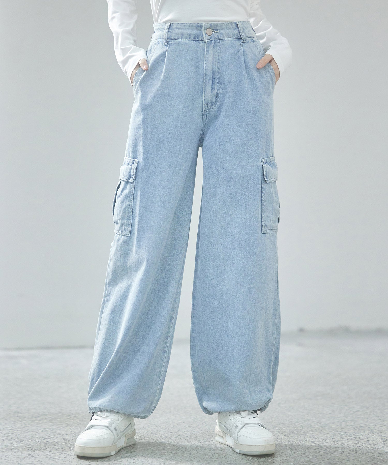 カーゴバギーデニムパンツ【4色/2サイズ展開】sdprb220106-103-5