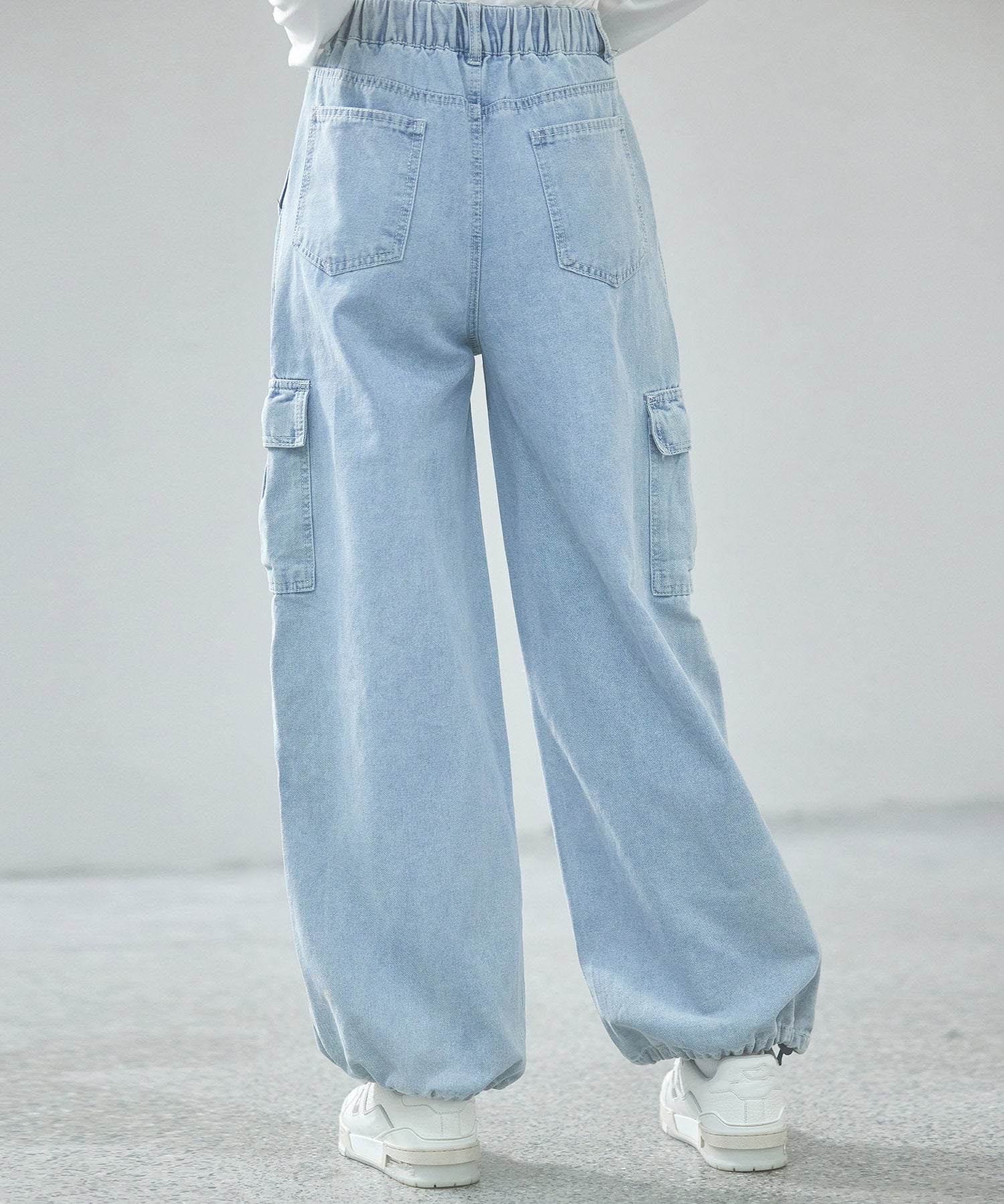 カーゴバギーデニムパンツ【3色/2サイズ展開】sdprb220106 ライトブルー