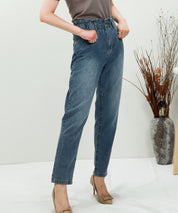 デニムウエストギャザーパンツsdprb228043 ブルー